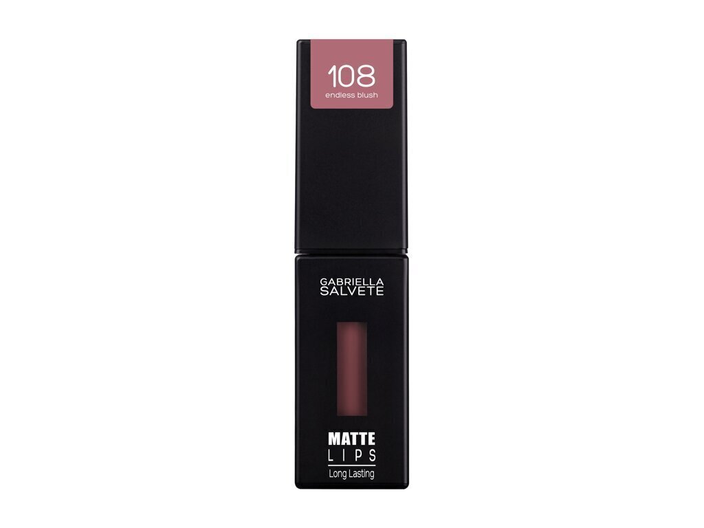 Lūpu krāsa Gabriella Salvete Matte Lips 108 Endless Blush, 4,5 ml cena un informācija | Lūpu krāsas, balzāmi, spīdumi, vazelīns | 220.lv