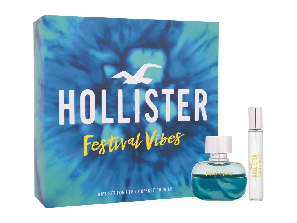 Smaržu komplekts vīriešiem Hollister Festival Vibes EDT: 15+50 ml cena un informācija | Vīriešu smaržas | 220.lv