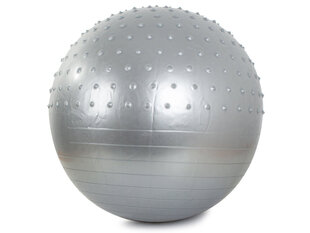Мяч гимнастический с помпой 70см, серебристый цена и информация | Гимнастические мячи | 220.lv