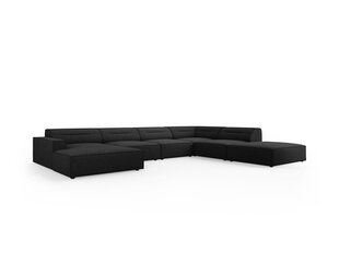 Stūra dīvāns Windsor & Co Lupus, melns cena un informācija | Stūra dīvāni | 220.lv