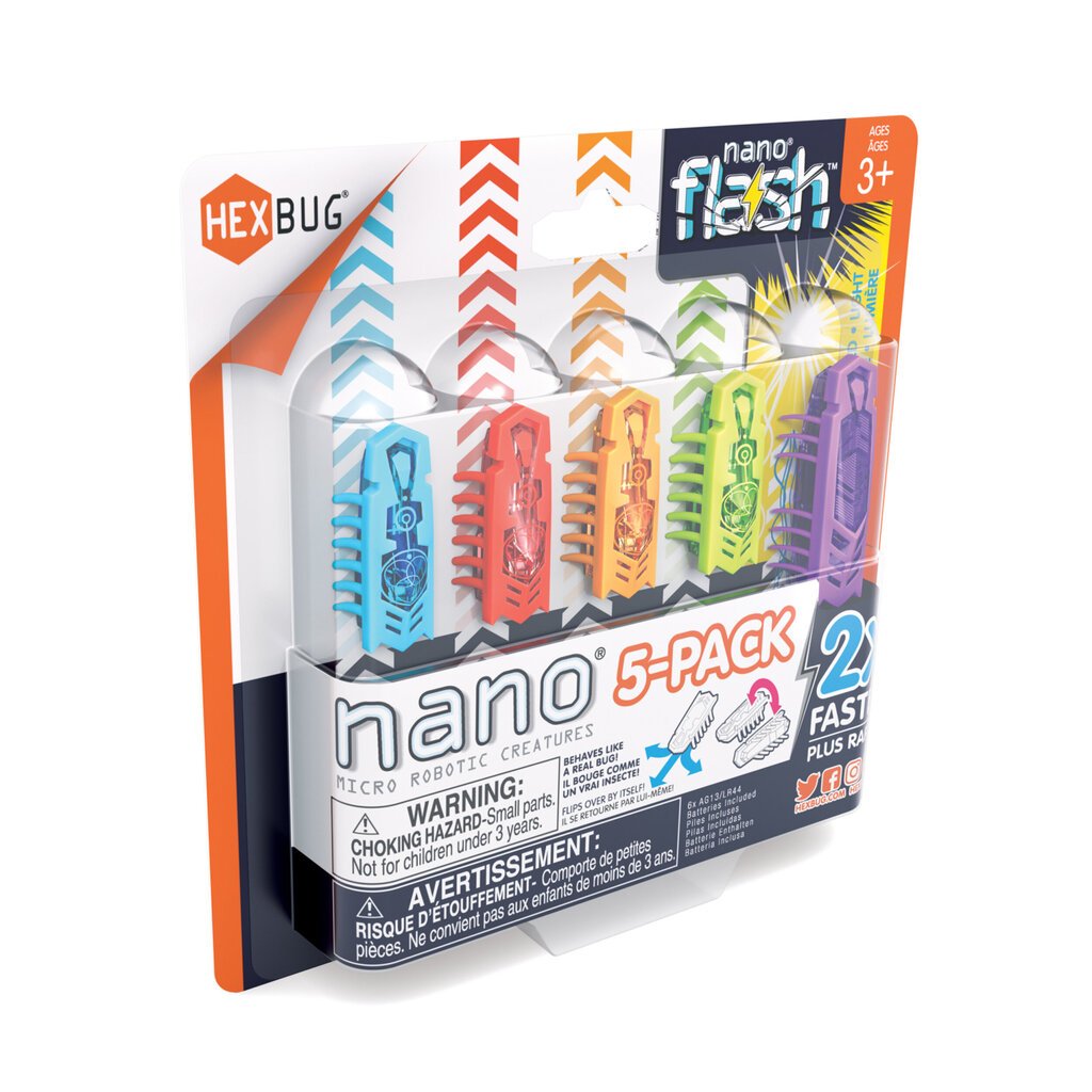 Hexbug Interaktīvās izgaismotās nano figūriņas, 5 gab. cena un informācija | Rotaļlietas zēniem | 220.lv