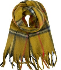 Теплый шарф, клетчатый шарф, пушистая вязка. цена и информация | Женские шарфы, платки | 220.lv