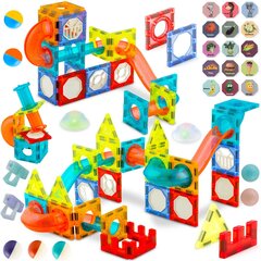 Магнитные блоки со светом, 70 штук цена и информация | Конструкторы и кубики | 220.lv