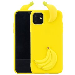 Твердый силиконовый чехол „Squezy“ Banana (TPU) - жёлтый (iPhone 11) цена и информация | Чехлы для телефонов | 220.lv