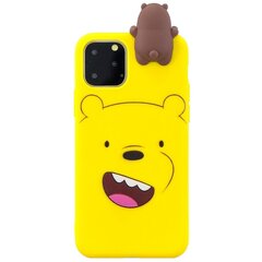 Squezy Bear cieta silikona TPU apvalks - dzeltens iPhone 11 Pro cena un informācija | Telefonu vāciņi, maciņi | 220.lv