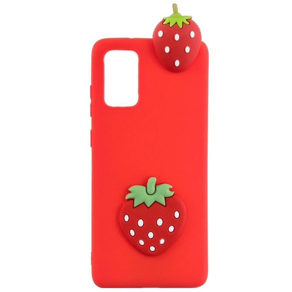 Squezy Strawberry cieta silikona TPU apvalks - sarkans Galaxy A41 cena un informācija | Telefonu vāciņi, maciņi | 220.lv