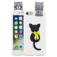 Squezy Cat cieta silikona TPU apvalks - balts iPhone 7 / 8 / SE 2020 / SE 2022 цена и информация | Чехлы для телефонов | 220.lv