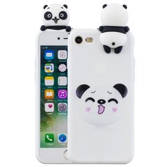 Squezy Panda cieta silikona TPU apvalks - balts iPhone 7 / 8 / SE 2020 / SE 2022 cena un informācija | Telefonu vāciņi, maciņi | 220.lv