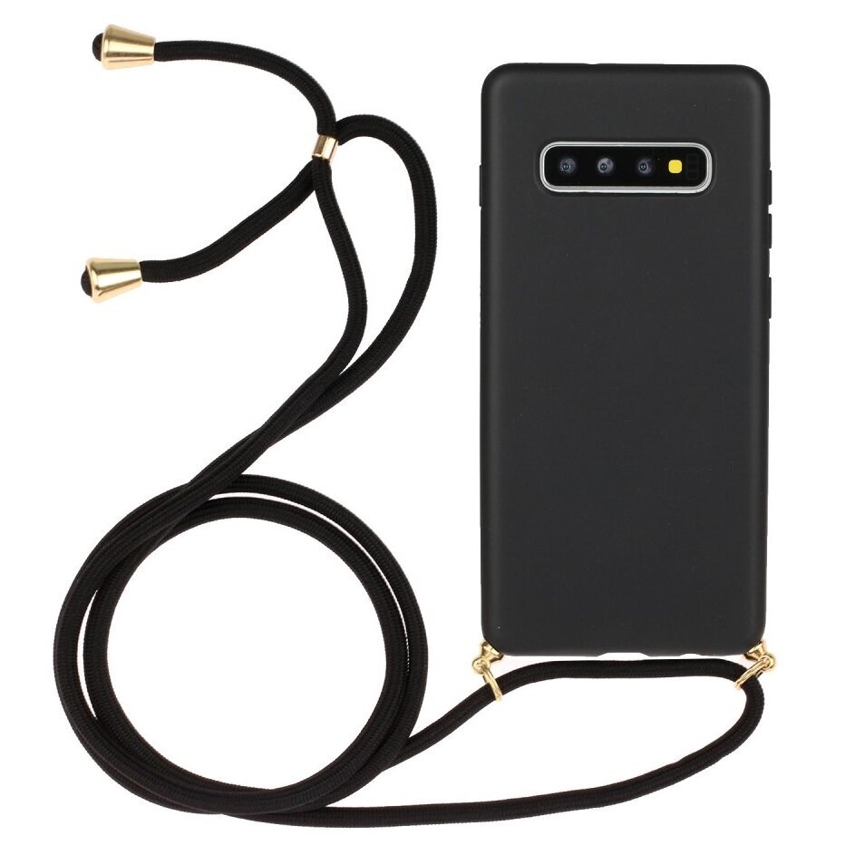 Strap cieta silikona TPU apvalks - melns Galaxy S10 cena un informācija | Telefonu vāciņi, maciņi | 220.lv
