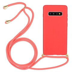 „Strap“ твердый силиконовый (TPU) чехол - розовый (Galaxy S10) цена и информация | Чехлы для телефонов | 220.lv