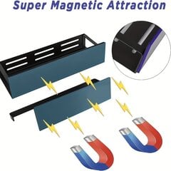 Магнитные полки для холодильника, 2 шт., черный цена и информация | Комплектующие для кухонной мебели | 220.lv
