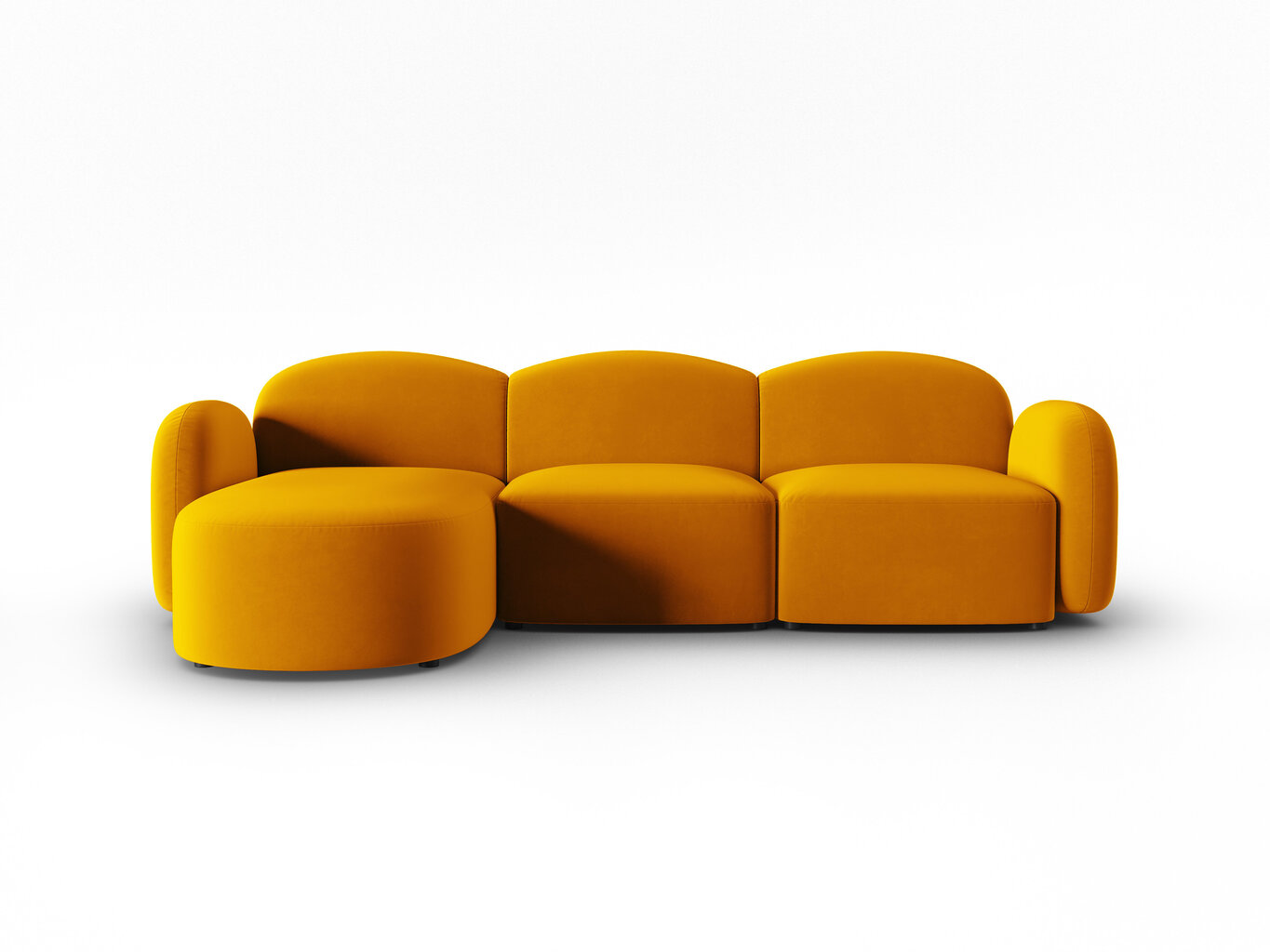 Stūra dīvāns Interieurs 86 Laurent, dzeltens cena un informācija | Stūra dīvāni | 220.lv