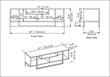 TV statīvs, Asir, 120x35,2x40,2 cm, melns/balts cena un informācija | TV galdiņi | 220.lv