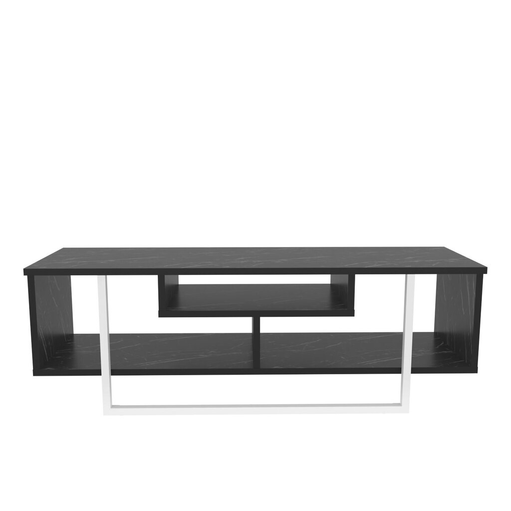 TV statīvs, Asir, 120x35,2x40,2 cm, melns/balts cena un informācija | TV galdiņi | 220.lv