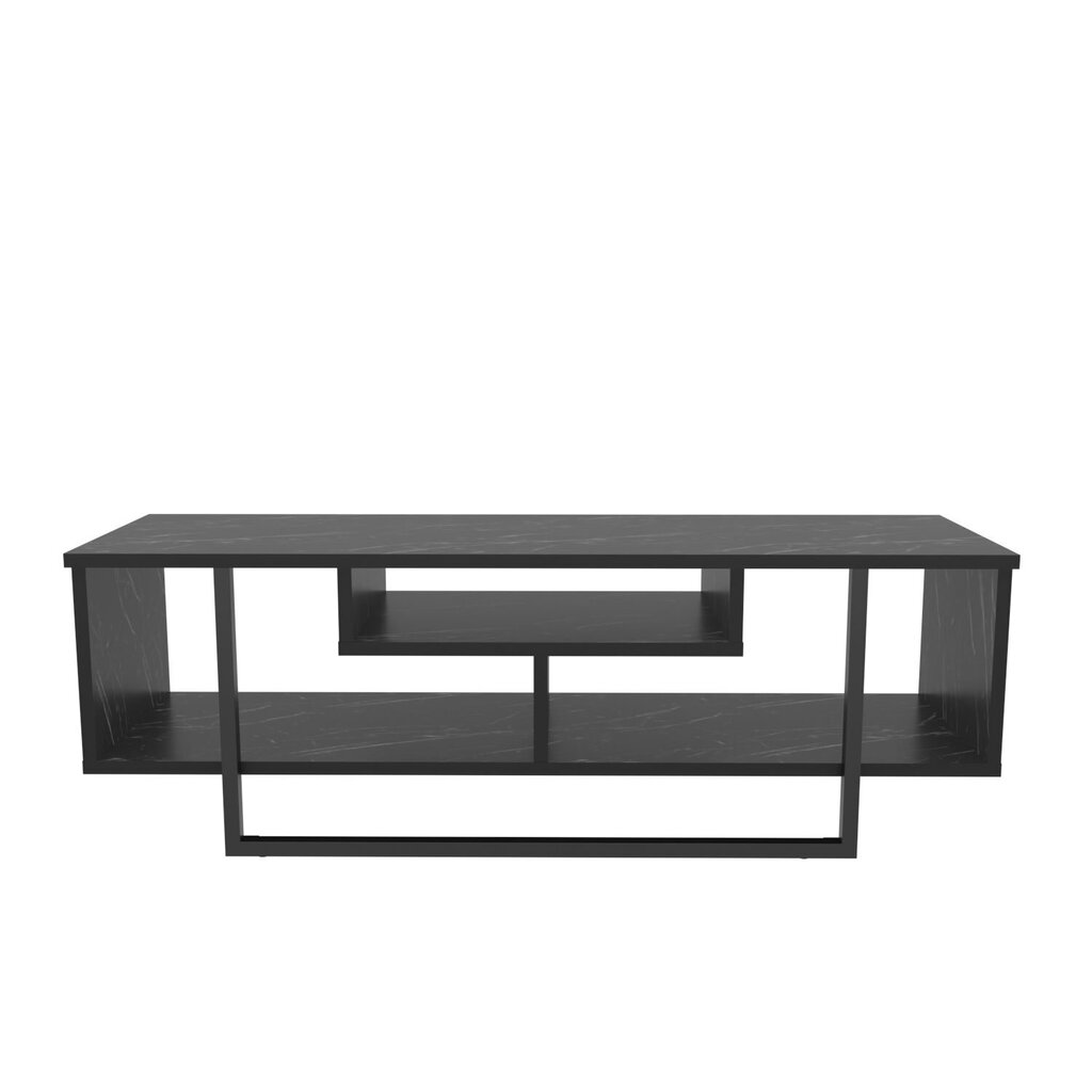 TV statīvs, Asir, 120x35,2x40,2 cm, melns cena un informācija | TV galdiņi | 220.lv