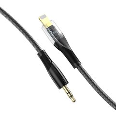 XO Clear cable audio NB-R241A Lightning - jack 3,5mm 1,0 m black цена и информация | Кабели и провода | 220.lv