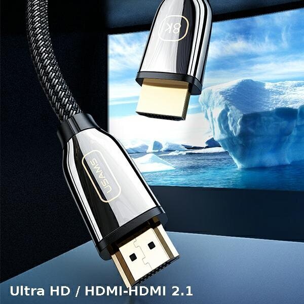 Usams HDMI, 5 m цена и информация | Kabeļi un vadi | 220.lv