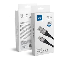 Blue Star, USB-A/USB-C, 1.2 m cena un informācija | Kabeļi un vadi | 220.lv