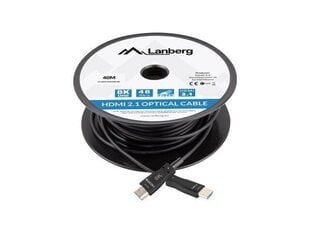 Lanberg, HDMI, 40 m cena un informācija | Kabeļi un vadi | 220.lv