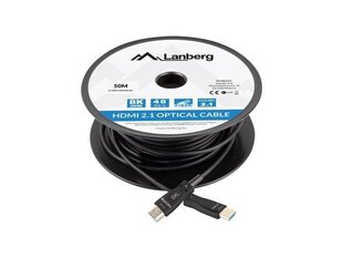 Lanberg, HDMI, 50 m cena un informācija | Kabeļi un vadi | 220.lv