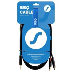 SSQ mini jack - 2x rca, 1 m cena un informācija | Kabeļi un vadi | 220.lv