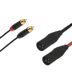 SSQ Rca - xlr, 2 m цена и информация | Кабели и провода | 220.lv