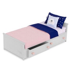 Leļļu gulta ar iebūvētām atvilktnēm Our Generation, balta, 26.67 x 17.14 cm cena un informācija | Rotaļlietas meitenēm | 220.lv