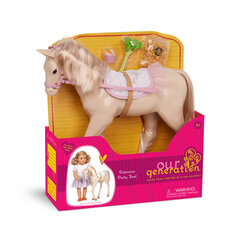 Rotaļu zirgs ar aksesuāriem Our Generation, balts, 30 cm cena un informācija | Rotaļlietas meitenēm | 220.lv