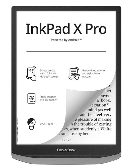 E-Reader|POCKETBOOK|InkPad X Pro|10.3 |1872x1404|1xUSB-C|Wireless LAN|Bluetooth|Grey|PB1040D-M-WW cena un informācija | E-grāmatu lasītāji | 220.lv