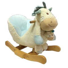 Лошадка-качалка с игрушкой, синяя цена и информация | Игрушки для малышей | 220.lv
