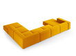 Stūra dīvāns Cosmopolitan Design Arendal, dzeltens cena un informācija | Stūra dīvāni | 220.lv