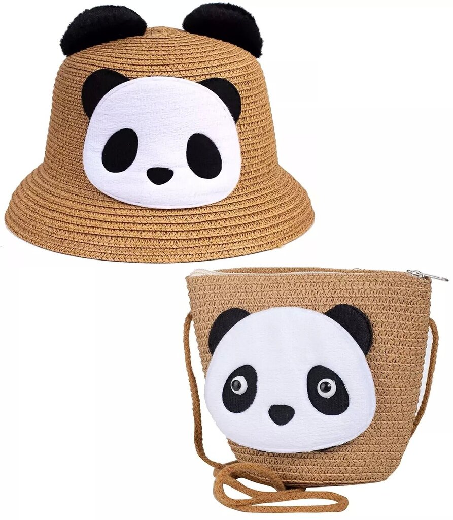 Pludmales cepures un rokassomas komplekts meitenēm 15395-uniw, Panda цена и информация | Bērnu aksesuāri | 220.lv
