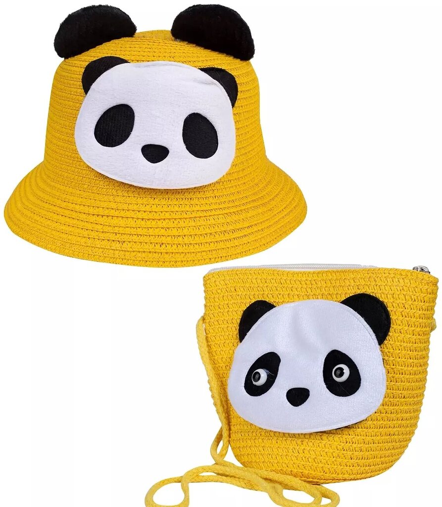 Pludmales cepures un rokassomas komplekts meitenēm 15398-uniw, Panda cena un informācija | Bērnu aksesuāri | 220.lv