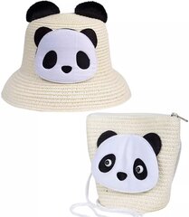 Pludmales cepures un rokassomas komplekts meitenēm 15397-uniw, Panda cena un informācija | Bērnu aksesuāri | 220.lv