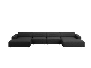 Stūra dīvāns Windsor & Co Lupus, melns cena un informācija | Stūra dīvāni | 220.lv