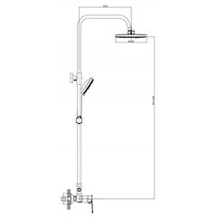 Смеситель для душа на стойке B101-14 цена и информация | Душевые комплекты и панели | 220.lv