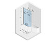 Salokāmā vannas istabas siena RIHO Novik Z500, 100 cm cena un informācija | Piederumi vannām un dušas kabīnēm | 220.lv