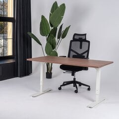 Regulējams galds Ergostock Forza line 120x80 Wallnut / White цена и информация | Компьютерные, письменные столы | 220.lv