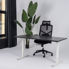 Regulējams galds Ergostock Forza line 140x80 Black / White цена и информация | Компьютерные, письменные столы | 220.lv