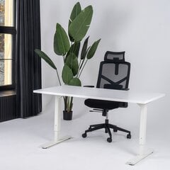 Regulējams galds Ergostock Forza line 160x80 White / White cena un informācija | Datorgaldi, rakstāmgaldi, biroja galdi | 220.lv
