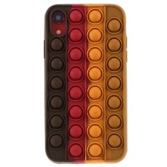„Popit“ Big Bubble мягкий силиконовый (TPU) чехол - коричневый (iPhone Xr) цена и информация | Чехлы для телефонов | 220.lv