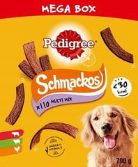 Pedigree Mega Box Schmackos для собак с говядиной, бараниной и птицей, 5x158 г цена и информация | Лакомства для собак | 220.lv