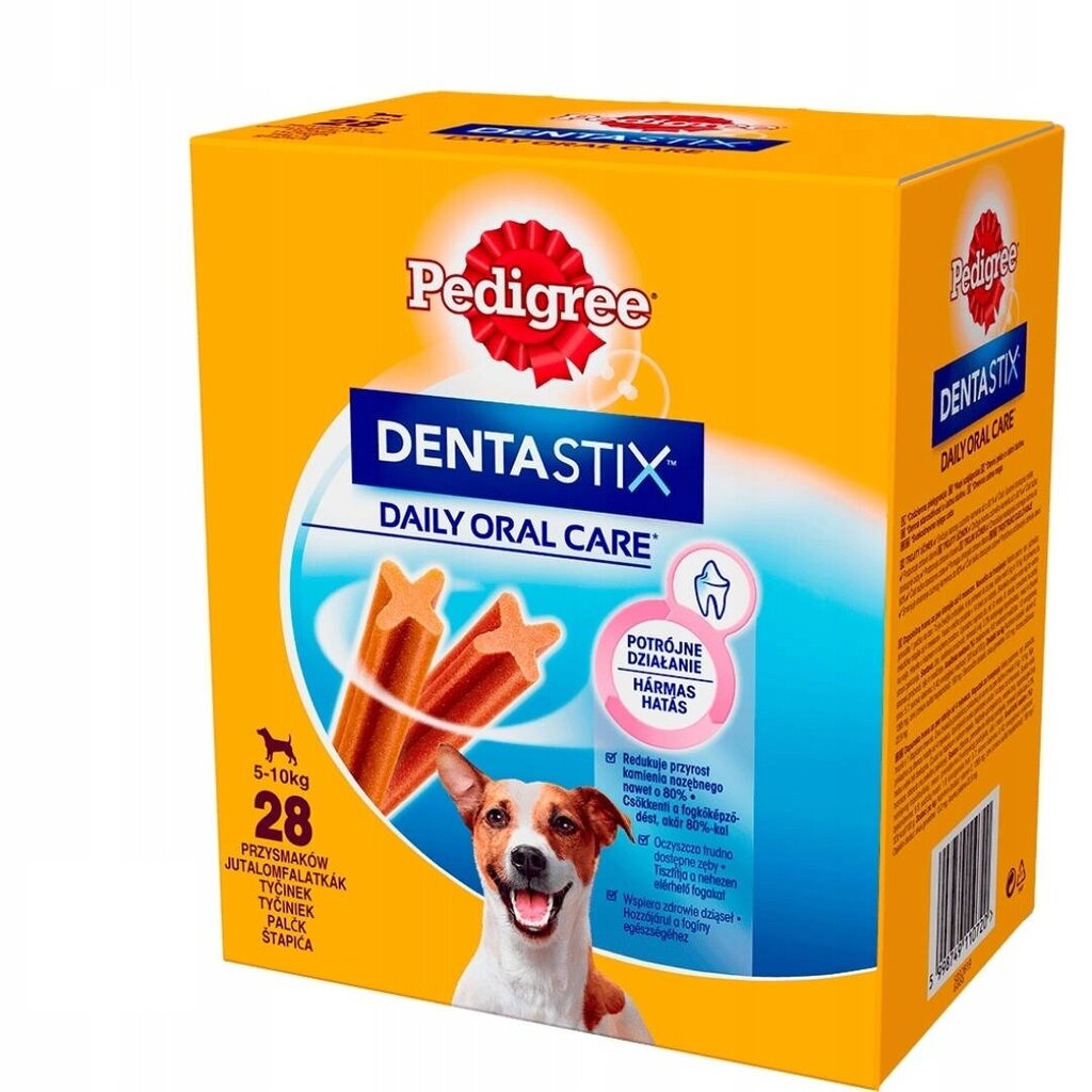 Pedigree Dentastix mazo šķirņu suņiem, 16x110 g cena un informācija | Gardumi suņiem | 220.lv