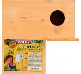 Ligzdošanas kaste Zolux Duplex 250, brūna cena un informācija | Putnu būri un barotavas | 220.lv