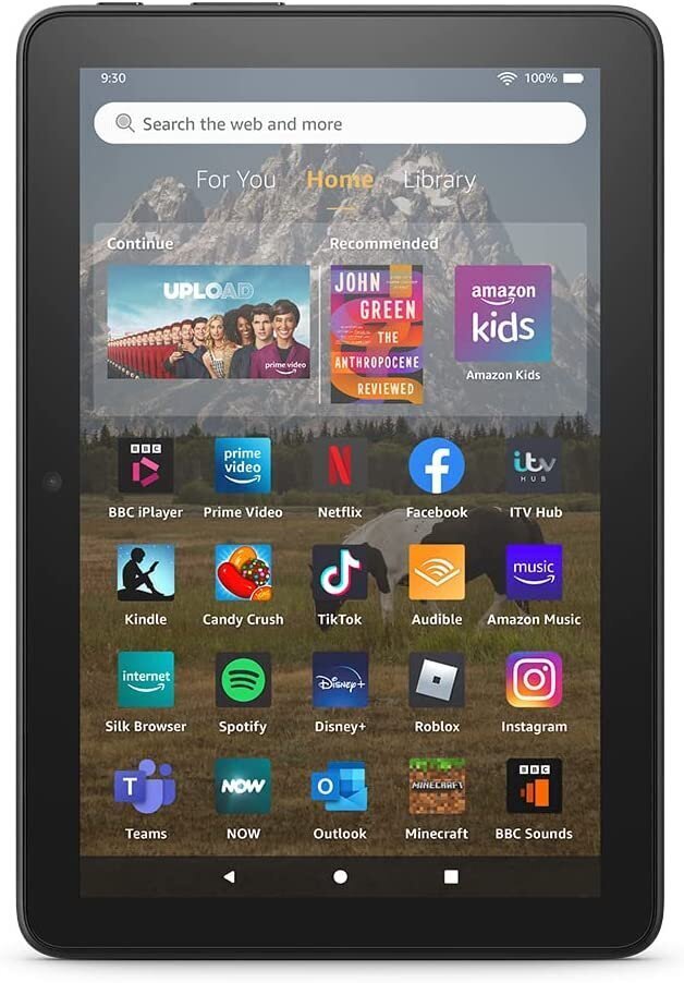 Amazon Fire HD 8 64GB 2022, black cena un informācija | Planšetdatori | 220.lv