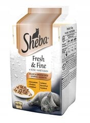 Sheba Fresh and Fine для взрослых кошек с курицей, индейкой и птицей, 6х50 г цена и информация | Консервы для котов | 220.lv