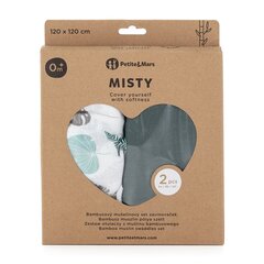 Petite&mars Wrap ietīšanas sega Misty Green, 2 gab. cena un informācija | Pārtinamās virsmas un autiņi | 220.lv