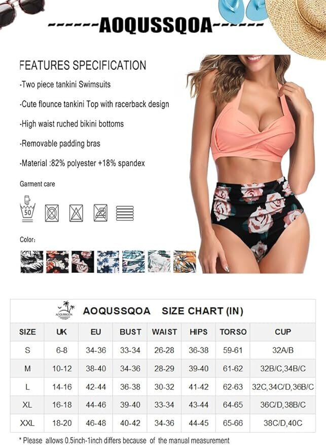 Bikini sievietēm Aoqussqoa, oranžs cena un informācija | Peldkostīmi | 220.lv