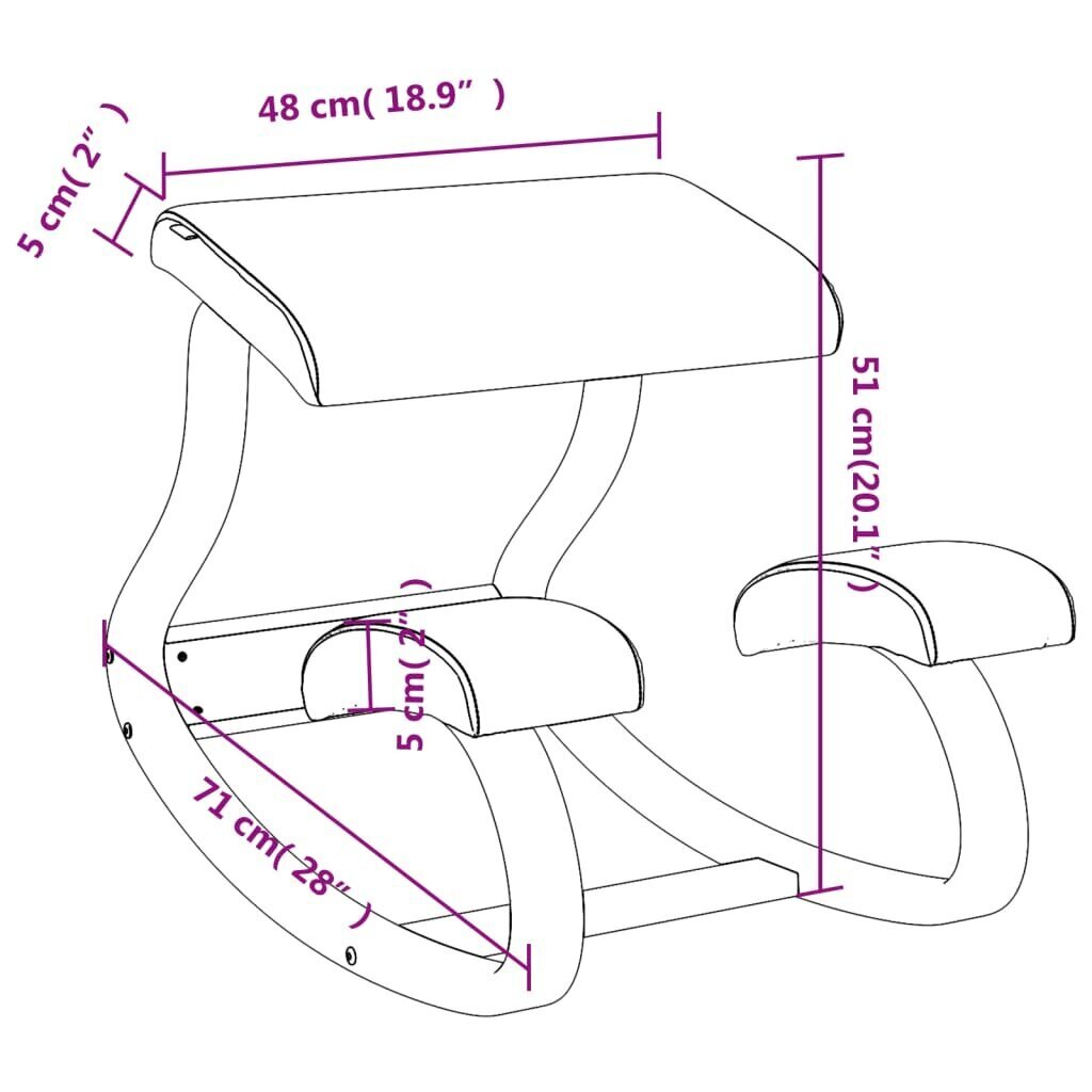 Krēsls vidaXL, brūns cena un informācija | Atpūtas krēsli | 220.lv