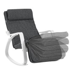 Кресло-качалка с регулируемой подставкой для ног темно-серого цвета SONGMICS SHPME383 цена и информация | Кресла в гостиную | 220.lv